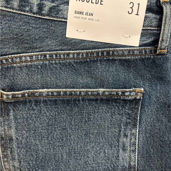 NWT AGOLDE Dame High-Rise Wide-Leg Jeans - Picture 7 of 7